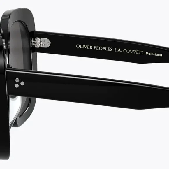 Oliver Peoples Women\'s Nella 56mm Polarized Sunglasses Black / Grey Polar Oliver Peoples Ms. Oliver with Black frame and Midnight  main image 4